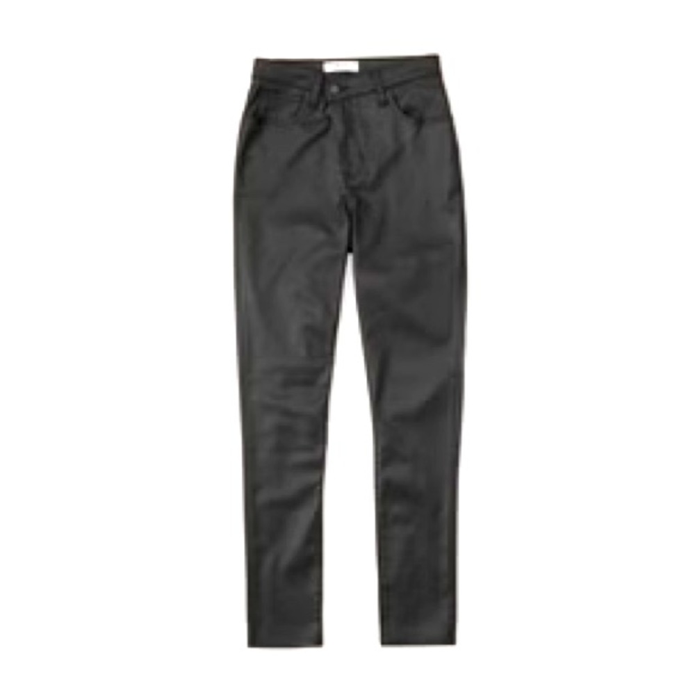 Abercrombie & Fitch Curve Love High Rise Super Skinny Ankle Jean Faux Leather